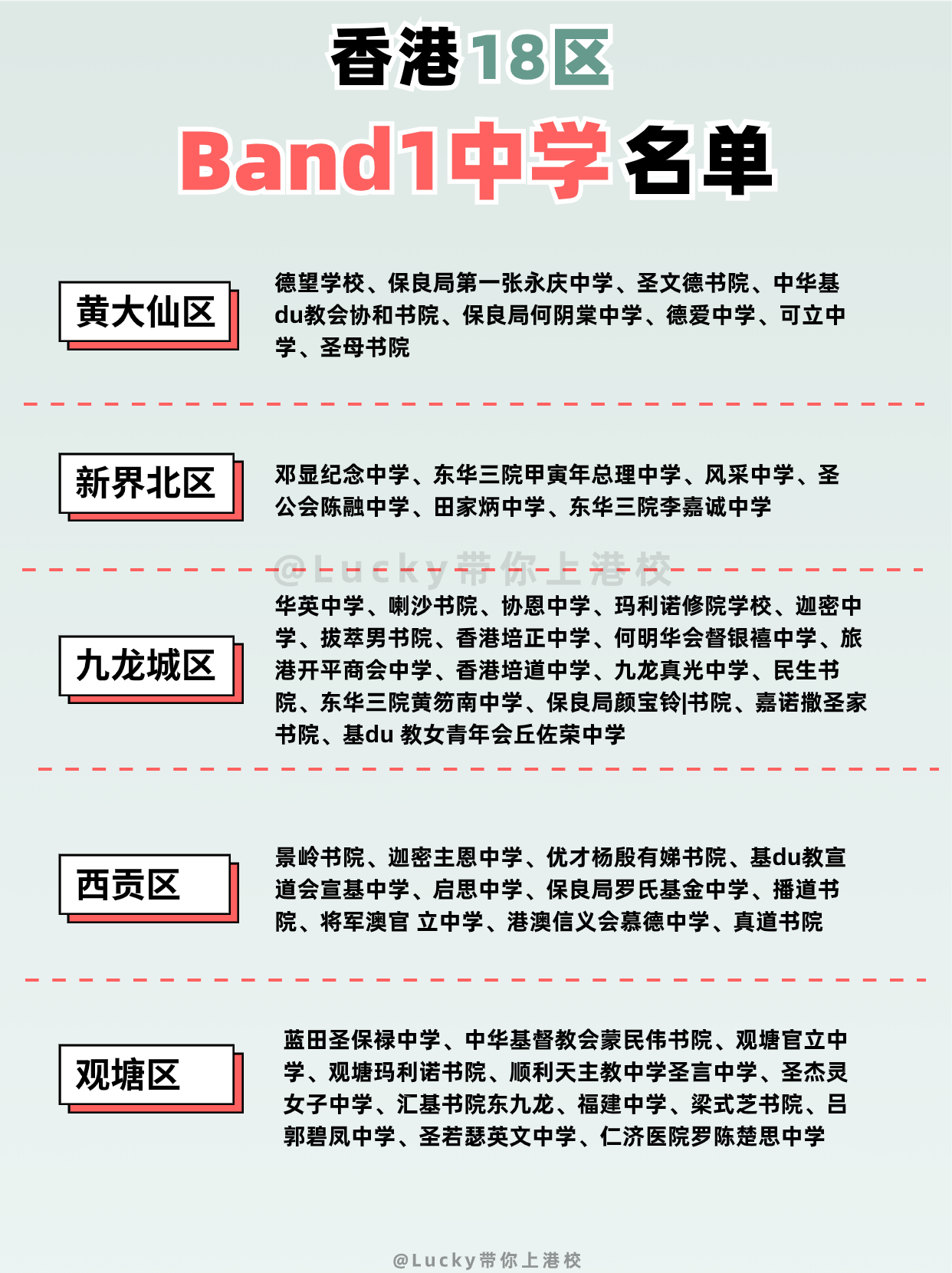 火速收藏 香港Band1直資學校大合集